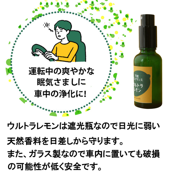 お試し5ml　万能フレグランス　ウルトラレモン＋日本製マスクin フィルター30枚付き柑橘系天然香料のみ　香り長持 9枚目の画像