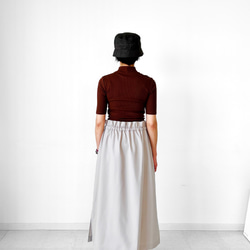 レディス【ladies】 最上質ギャバジン素材使用　フレキシブル ギャザースカート 9枚目の画像