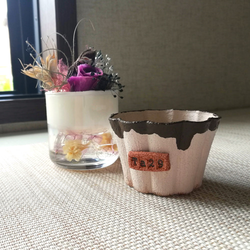 リメ缶・リメイク缶☆プリンのカッププラ鉢☆2個セット（リメ缶