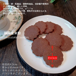 福岡産米粉で作ったクッキー（チョコ）。小麦粉・卵・乳製品・動物性食品不使用。 2枚目の画像