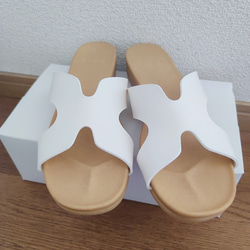 サンダル フラット 柔らかいインソール 日本製 ローヒール / 靴 レディースシューズ 婦人靴 16枚目の画像