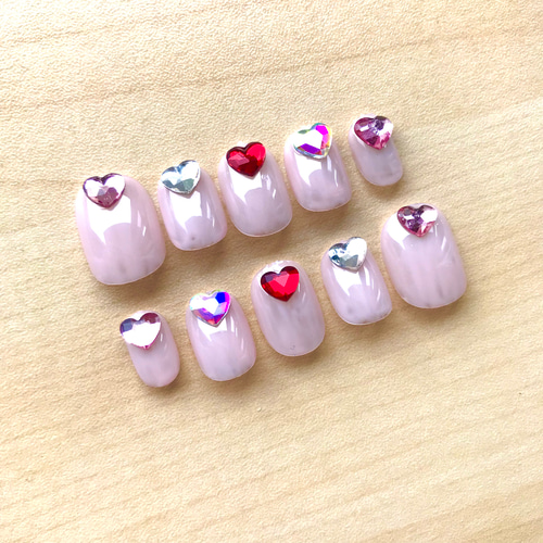 ネイルチップ 〜先端ハートネイル〜 ネイルチップ（つけ爪