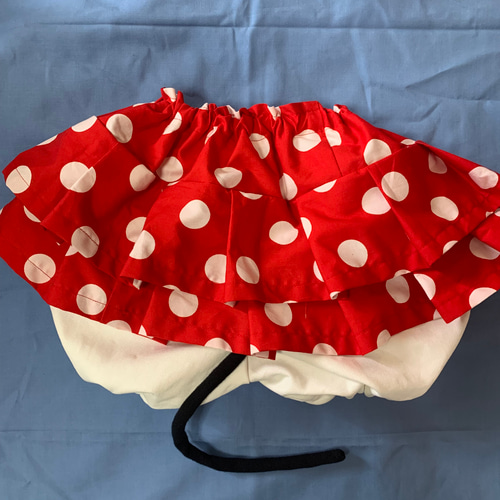 スカート 水玉 ネズミさん かぼちゃパンツ 白 尻尾付き セット