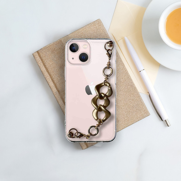 送料無料 iPhone13mini専用☆ソフトケース+キーリングハンガー iPhone 