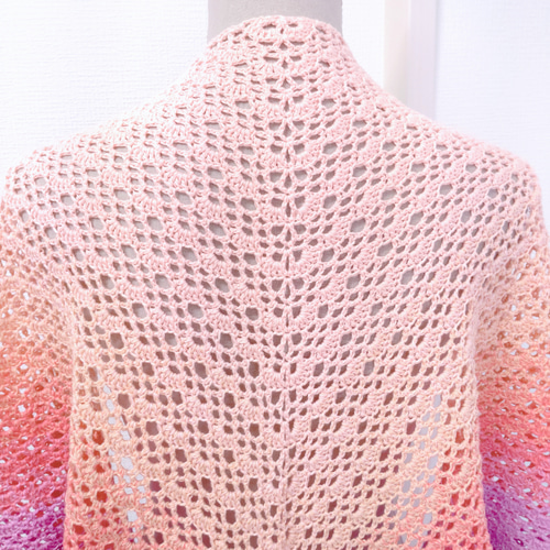 他店にて完売＊ショール 三角ショール バレエショール コットン 手編み