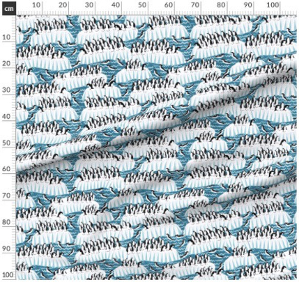 海 貝 シェル 珊瑚 コーラル 波 海洋 タツノオトシゴ ヒトデ海柄 輸入生地 生地 ハンドメイド 素材 布 ブルー 青 2枚目の画像