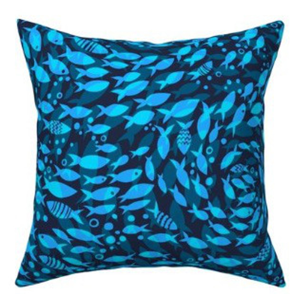 海 貝 シェル 珊瑚 コーラル 波 海洋 タツノオトシゴ ヒトデ海柄 輸入生地 生地 ハンドメイド 素材 布 ブルー 青 3枚目の画像