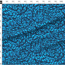 海 貝 シェル 珊瑚 コーラル 波 海洋 タツノオトシゴ ヒトデ海柄 輸入生地 生地 ハンドメイド 素材 布 ブルー 青 2枚目の画像