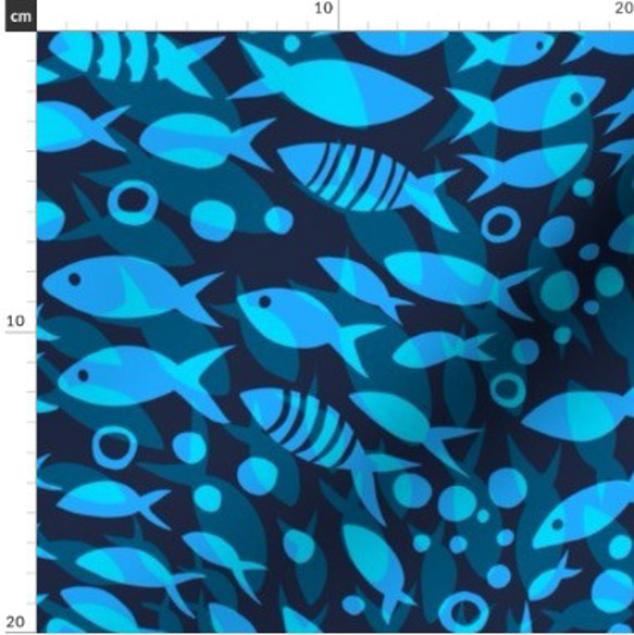 海 貝 シェル 珊瑚 コーラル 波 海洋 タツノオトシゴ ヒトデ海柄 輸入生地 生地 ハンドメイド 素材 布 ブルー 青 4枚目の画像