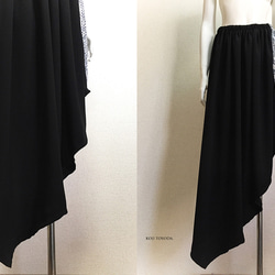 【1点もの・デザイン画付き】アシメトリーゴブラン織り切り替えスカート（KOJI TOYODA） 4枚目の画像