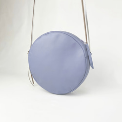 本革の丸型ショルダー　purple 2枚目の画像