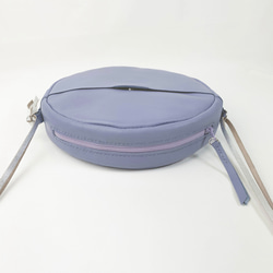 本革の丸型ショルダー　purple 7枚目の画像