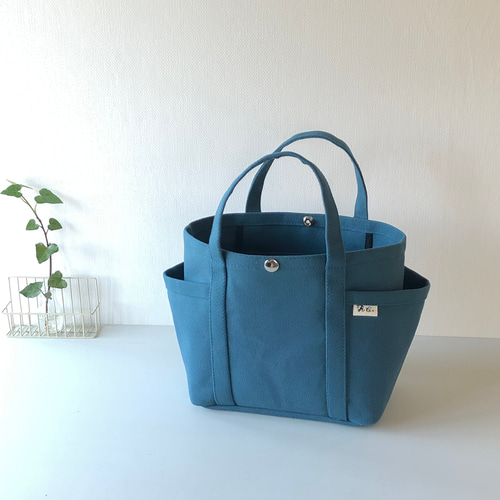 かわいい帆布トート Sサイズ〈くすみブルー〉 トートバッグ