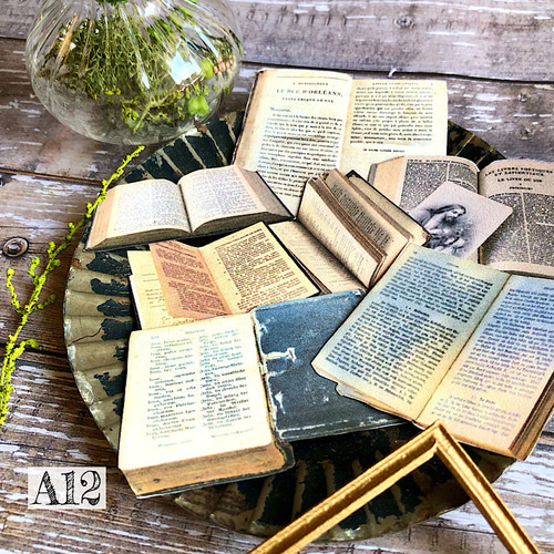 送料無料【A12 コラージュ素材】紙モノ 本 メモ ジャーナル レトロ