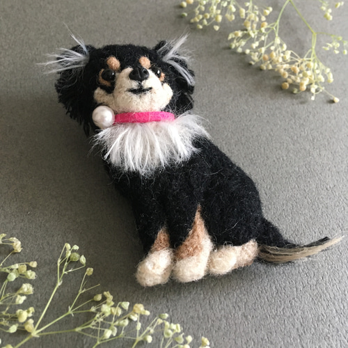 羊毛フェルト チワワ ブローチ ブローチ CHIRA MIRA 通販