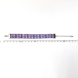 紫陽花　糸のブレスレット　ニャンドゥティ  水色の紫陽花 8枚目の画像
