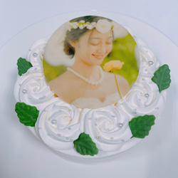 【送料無料】9色から選べる♪イメージカラーのフラワー写真ケーキ 14.5cm 4〜5人用 10枚目の画像