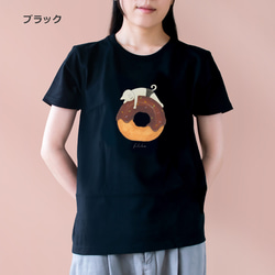 選べるチョコがけドーナツとネコぱんのTシャツ【受注制作】 5枚目の画像