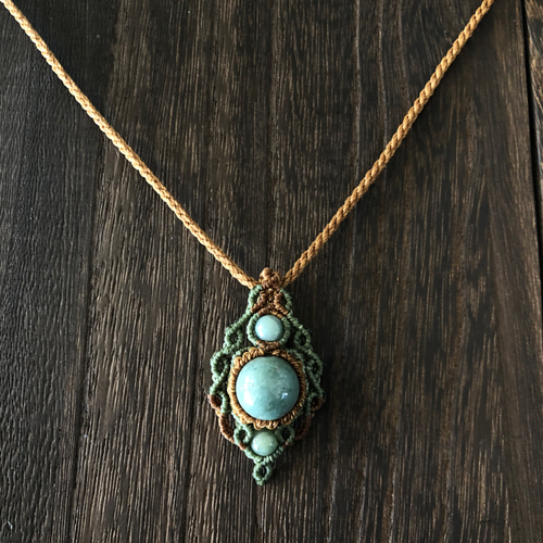 翡翠のマクラメネックレス ネックレス・ペンダント 楓 通販 14020270