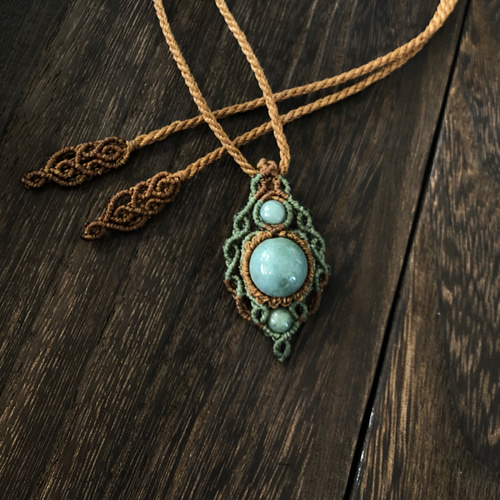 翡翠　(￼葡萄) マクラメ　ネックレス 翡翠のマクラメネックレス ネックレス・ペンダント 楓 通販 14020270