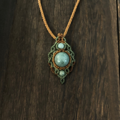 翡翠のマクラメネックレス ネックレス・ペンダント 楓 通販 14020270