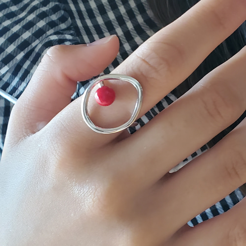 人気アイテムランキング(新品)  赤珊瑚SV925シルバーサークルリングRS-07 and Ring 指輪・リング アクセサリー