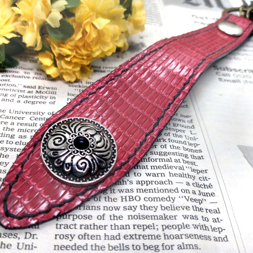 リザード 本トカゲ革】キーループ ベルトループ キーホルダー