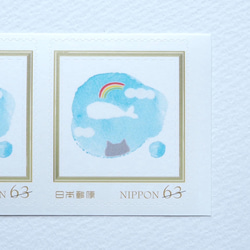 まりねこ切手　あの雲に乗って　84円　63円セット　 8枚目の画像
