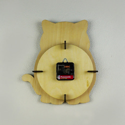 「黒ねこ」木製掛け時計　 8枚目の画像