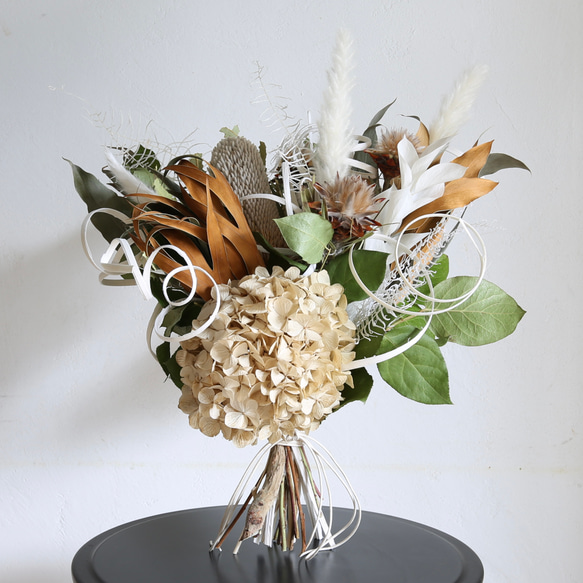 Sold】ドライフラワー♡花材 アジサイ リーフ 荒