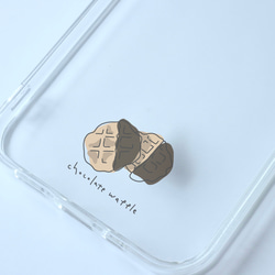 チョコワッフル　chocolate waffle/mplant　スマホケース　iPhoneケース　クリアケース　ソフトケ 1枚目の画像