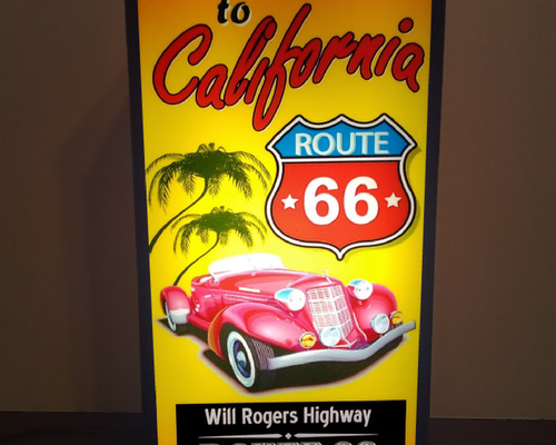 U.S. ROUTE 66 アメリカンテーブル　ガレージに　カリフォルニア U.S. ROUTE 66 アメリカンテーブル ガレージに カリフォルニア