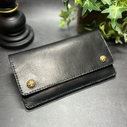 ※真鍮　クロス　コンチョ　カスタムオーダー　ショートサイズ　トラッカーウォレット 真鍮 クロス コンチョ カスタムオーダー ショートサイズ