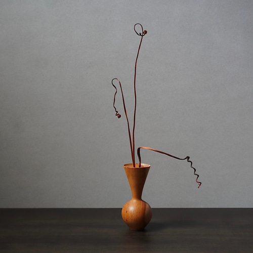 Flower vase 欅 試験管付き 一輪挿し 一輪挿し・花瓶・花器