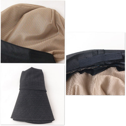ピッコロオクトハット・リネン/フリーサイズ UV たためる帽子 風に飛ばない帽子　 8枚目の画像