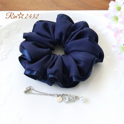 アムンゼン】気品があり使い勝手の良い艶やかなWサテンリボン付きの