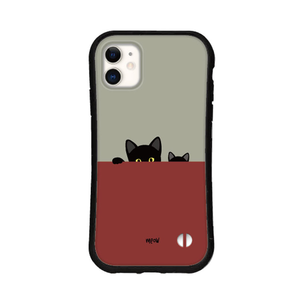 猫 スマホケース iPhone15 14 pro 13 mini SE iface型 グリップケース カバー 送料無料 7枚目の画像