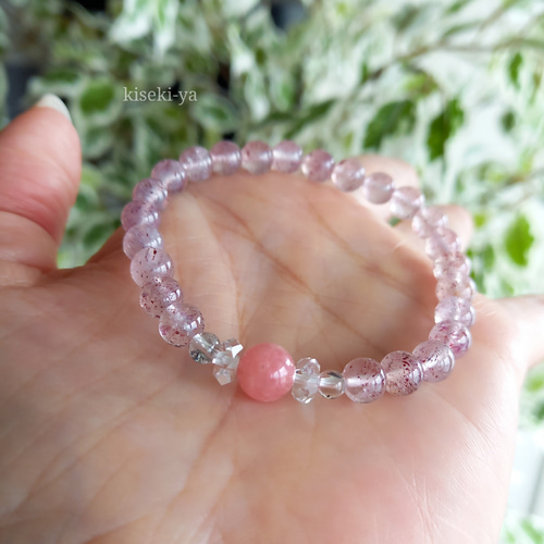 ◇インカローズ×ハーキマーダイヤモンド×モスコバイト◇ 天然石