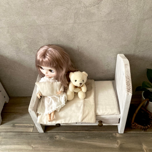 ni様専用 人形用木製クローゼット扉＆引出し付き リカちゃん用