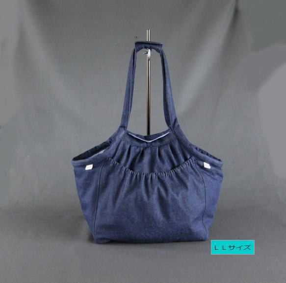 受注制作 LLサイズ 小型犬用 中綿入りハンドメイド デニム