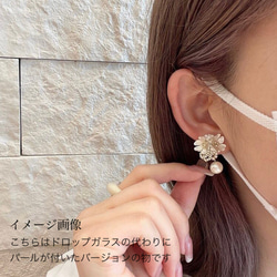 厚銀フラワー earring/pierce 5枚目の画像