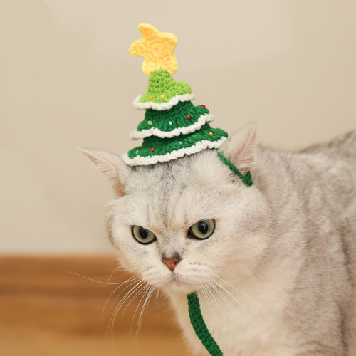 EMY's Gallery 猫帽子 犬帽子 カギ編み クリスマス クリスマス