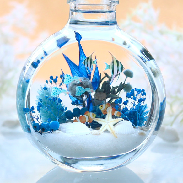 ピアス　青　ブルー　海　水色　夏　祭り　パール　ハーバリウム　ガラスドーム ピアス 青 ブルー 海 水色 夏 祭り パール ハーバリウム ガラス