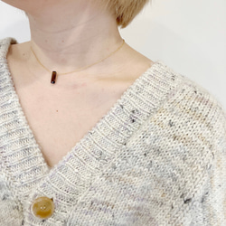 One stone necklace -Smoky quartz- 11枚目の画像