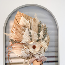 結婚式 前撮りに⭐︎アーティフィシャルフラワーブーケ/替えリボン付き レンタルブーケ】4泊5日 ウエディングブーケ アーティフィシャル