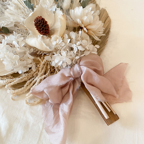 ブーケ 大サイズ 前撮り/結婚式/ウェディング/シルクリボン ブーケ