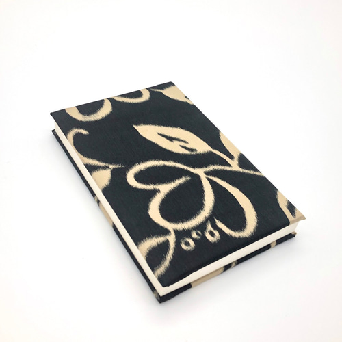 伝統工芸 郡内織×市川和紙 御朱印帳 蛇腹式【芽吹 黒】 国産 その他