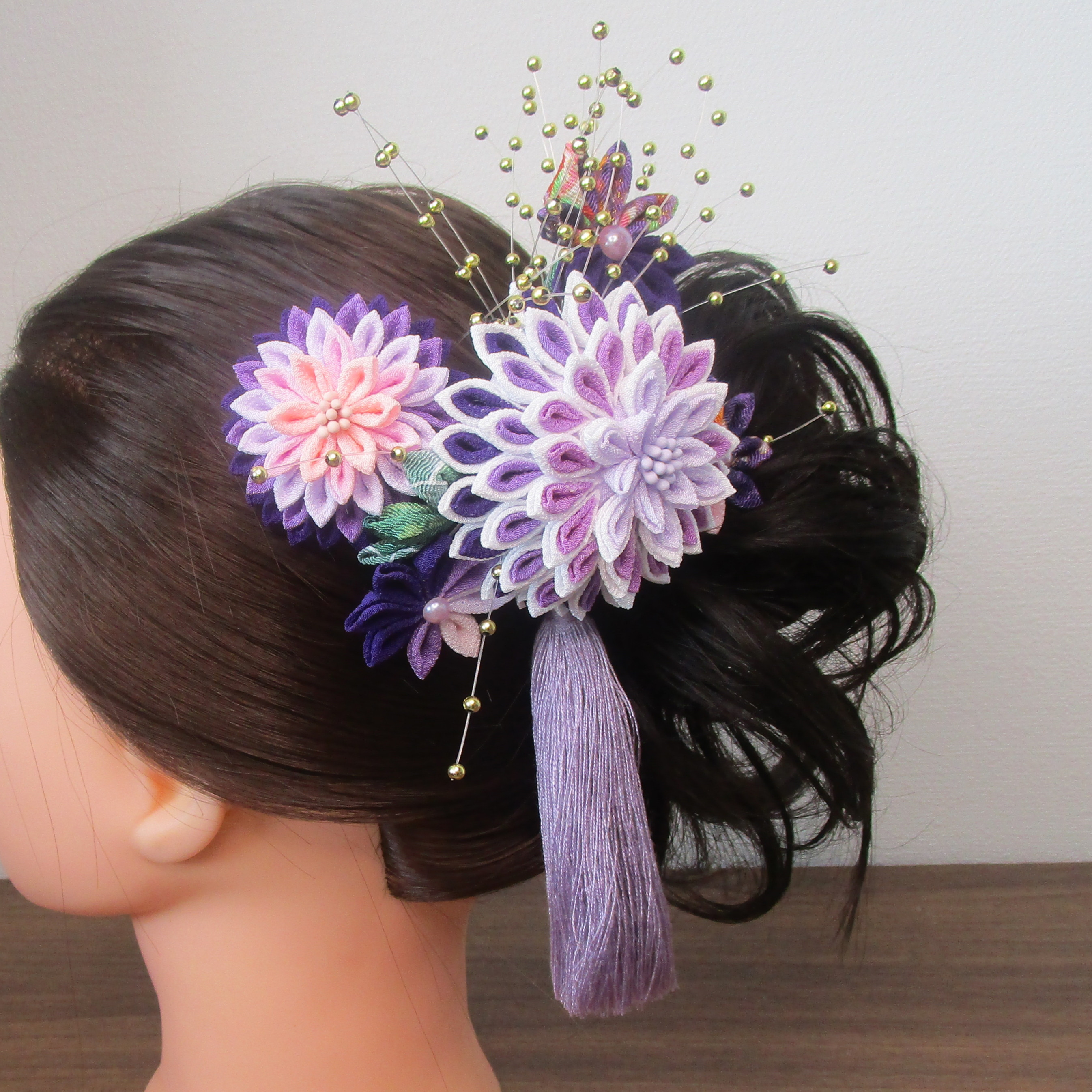 ⑯紫の舞 - 華やかさを纏う剣つまみのかんざし