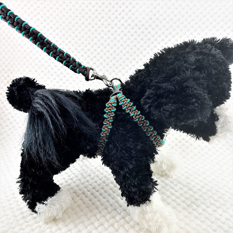 [公式]No205マクラメ編み ハーネス&リードセット(#10)