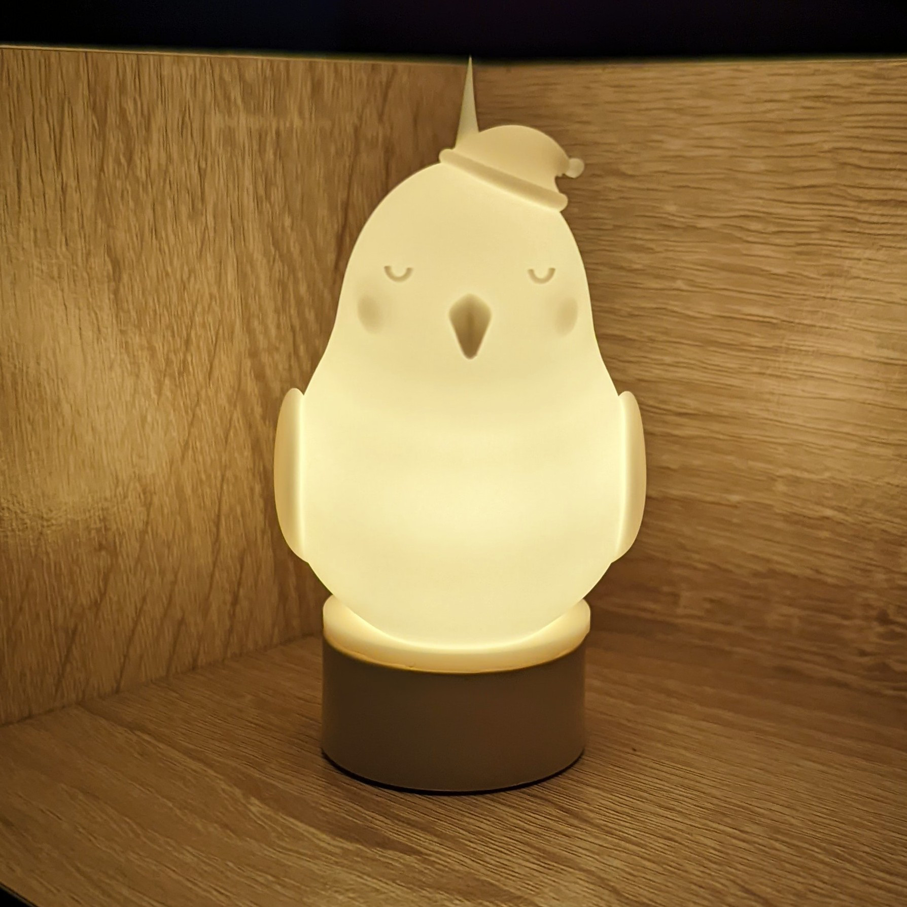 ２羽のおやすみインコさんランプ【おやすみオカメインコさん・おやすみセキセイインコさんセット】